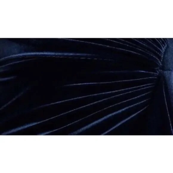 Tadashi Shoji Navy Blue Velvet Gown - Picture 6 of 8